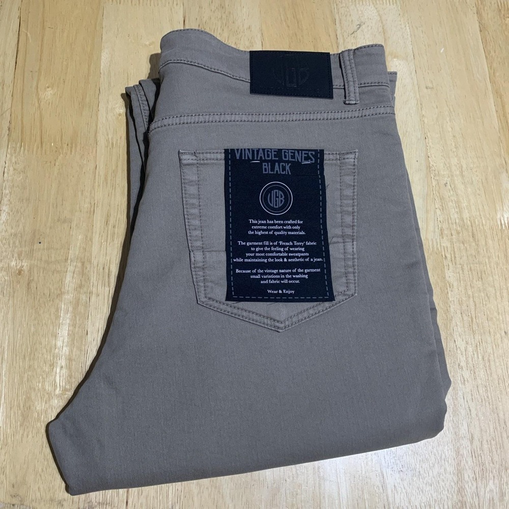 VGB Vintage Genes Black Slim Fit Comfort French Terry Denim Jeans‎ Men's W30x30L